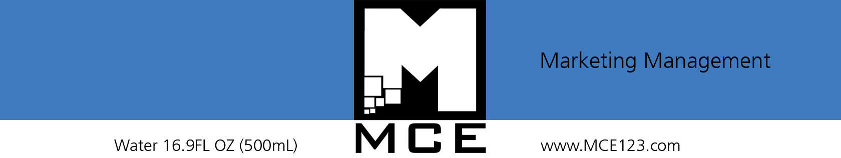 MCE123 Water Bottle Label